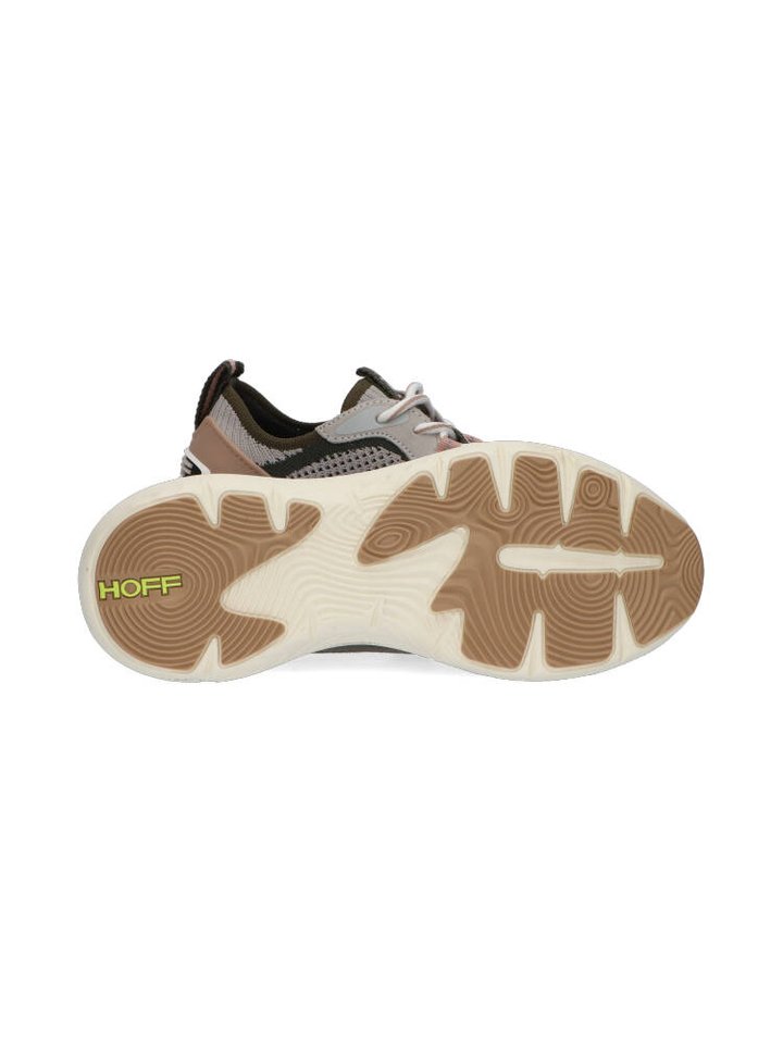 Kaki en grijze lage sneakers Traveler Hoff