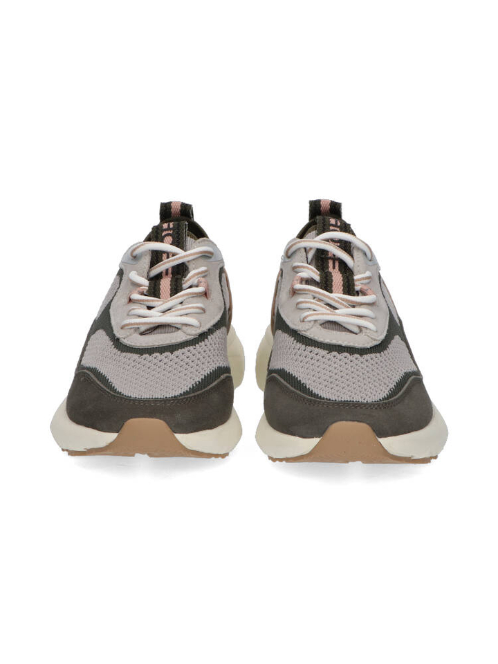 Kaki en grijze lage sneakers Traveler Hoff