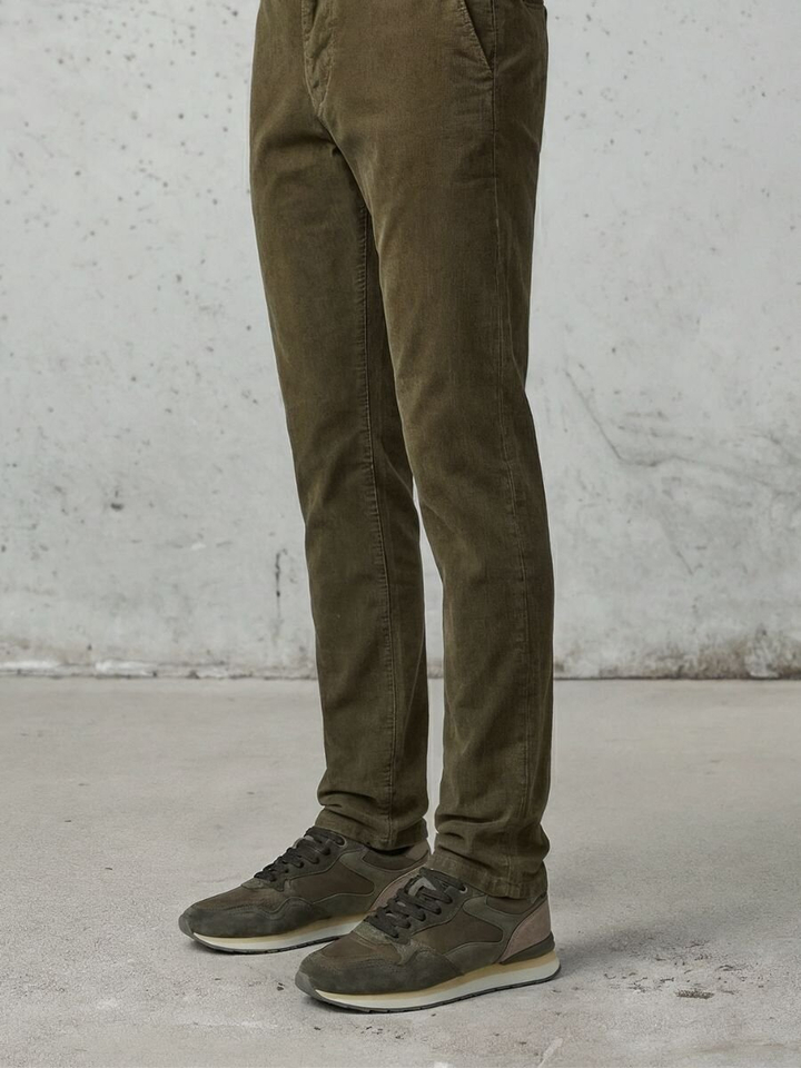 Kaki groene lage sneakers Buenos Aires Hoff