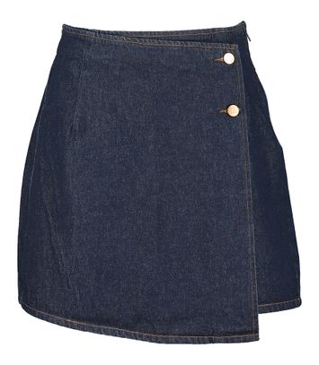 Donkerblauwe jeansrok met rits Yaslisana Y.A.S