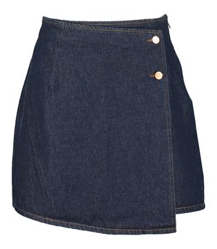 Y.A.S Donkerblauwe jeansrok met rits Yaslisana