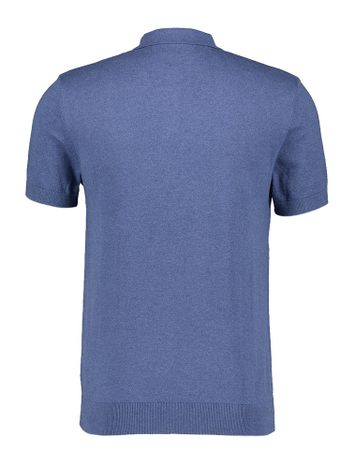 Blauwkleurige katoenen polo Selected