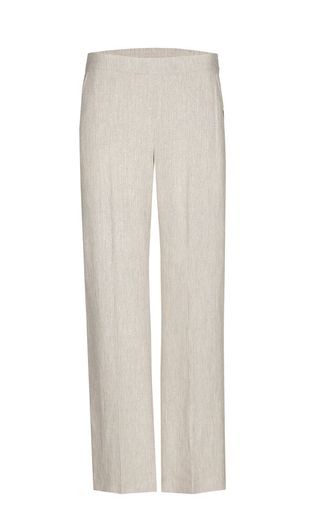 Zandkleureige geklede broek met zilveren glitterdraad Phocus Xandres