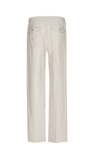 Zandkleureige geklede broek met zilveren glitterdraad Phocus Xandres
