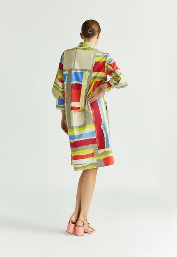 Multicolor katoenen lange jurk Keloise Xandres