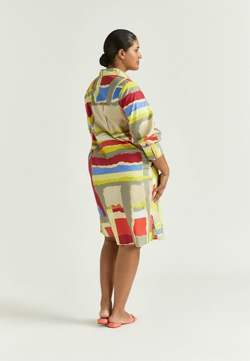 Multicolor katoenen lange jurk Keloise Xandres