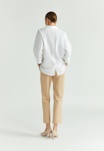 Witte katoenen oversized bloes Hatida Xandres