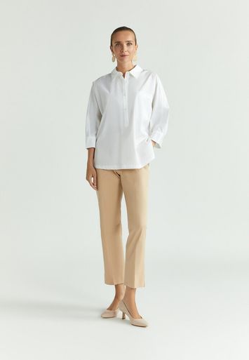 Witte katoenen oversized bloes Hatida Xandres