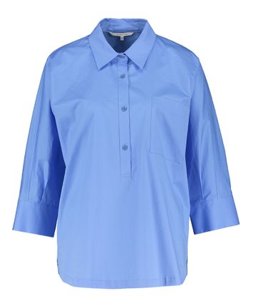 Blauwe oversized katoenen bloes Hatida Xandres 