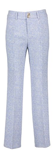 Blauwe geklede broek met print Panchita Xandres
