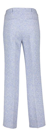 Blauwe geklede broek met print Panchita Xandres