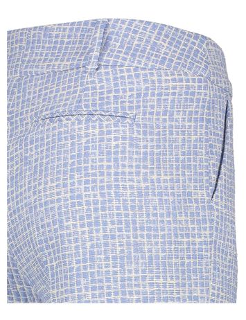 Blauwe geklede broek met print Panchita Xandres