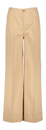 Camel kleurige wijde broek met bandplooi en hoge taille Portia Xandres