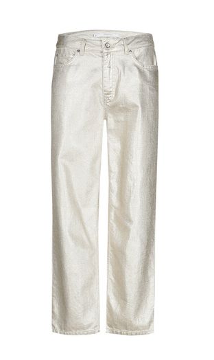 Goudkleurige broek met hoge taille Paula Xandres