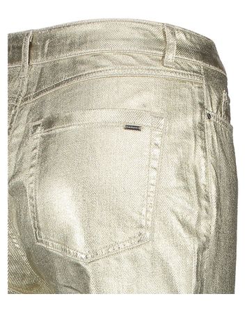Goudkleurige broek met hoge taille Paula Xandres