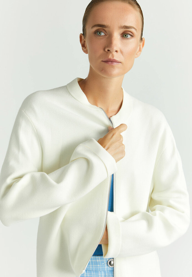 Witte gilet met rits Angello Xandres