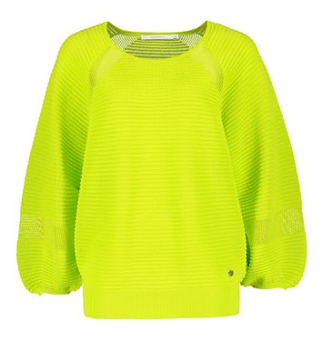 Fluo gele trui met ronde hals en lange mouwen Assana Xandres