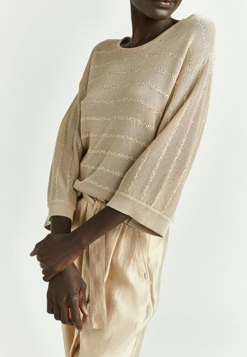 Beige gehaakte trui Aliene Xandres 