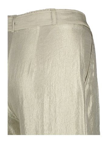 Taupe kleurige glanzende wijde broek met bandplooi Parmis Xandres