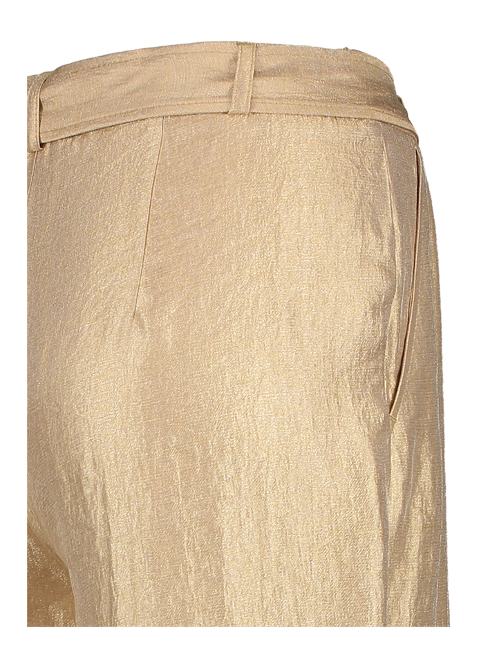 Goudkleurige wijde broek met bandplooi Parmis Xandres