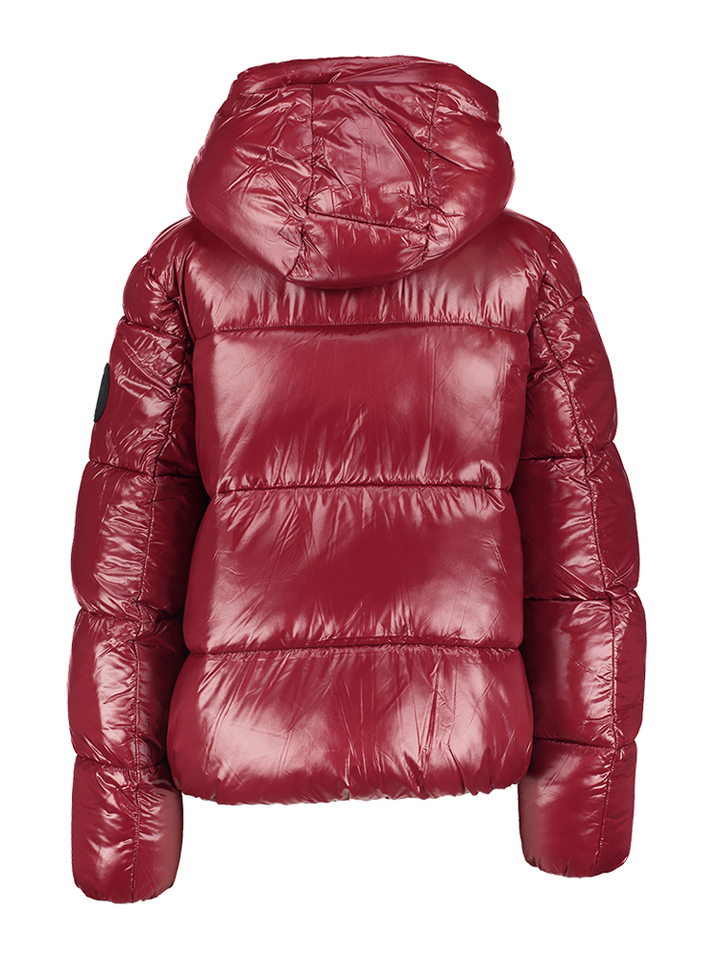 Bordeaux kleurige puffer jas Biddy Love Save The Duck
