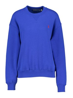 Kobaltblauwe katoenen pull met ronde hals Ralph Lauren