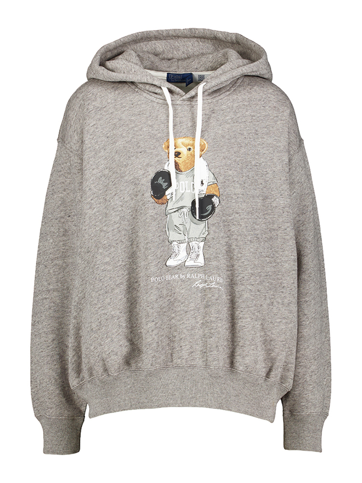 Dark vintage heather sweater met kap Ralph Lauren 