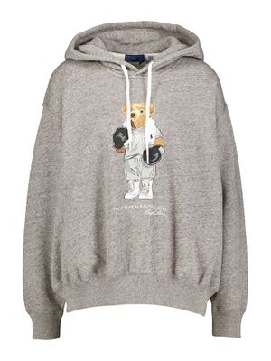 Dark vintage heather sweater met kap Ralph Lauren