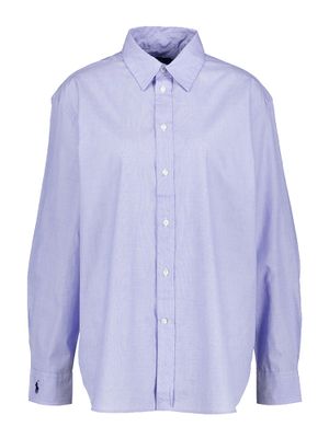 Lichtblauwe katoenen hemdblouse Ralph Lauren