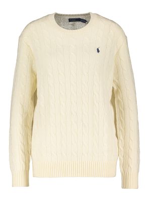 Ecru wollen pull in kabelprint Ralph Lauren
