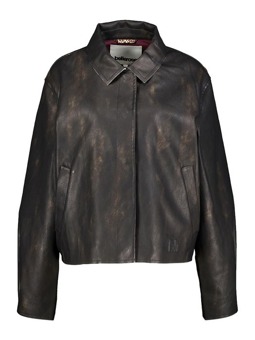 Zwarte jas van imitatieleer Harred Bellerose