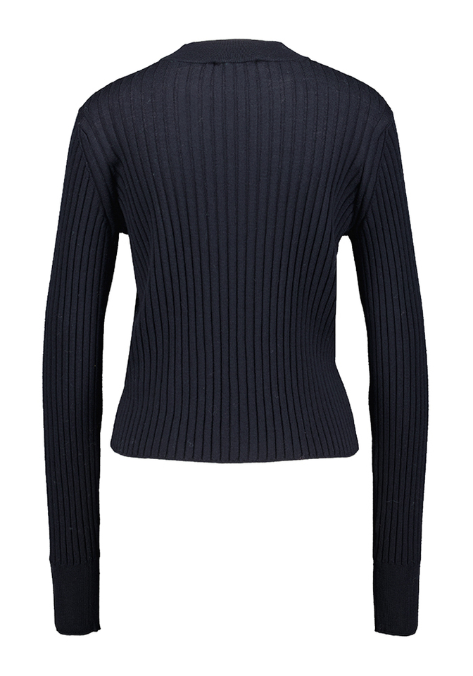 Donkerblauwe dunne pul in ribbel Aslyt Bellerose