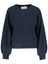 Donkerblauwe wollen sweater met ronde hals Spanne Bellerose