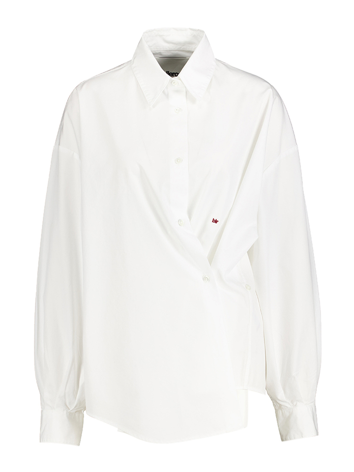 Wit oversized katoenen bloes Gillian Bellerose 