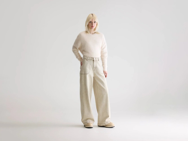 Beige wide leg jeans Petula Bellerose 