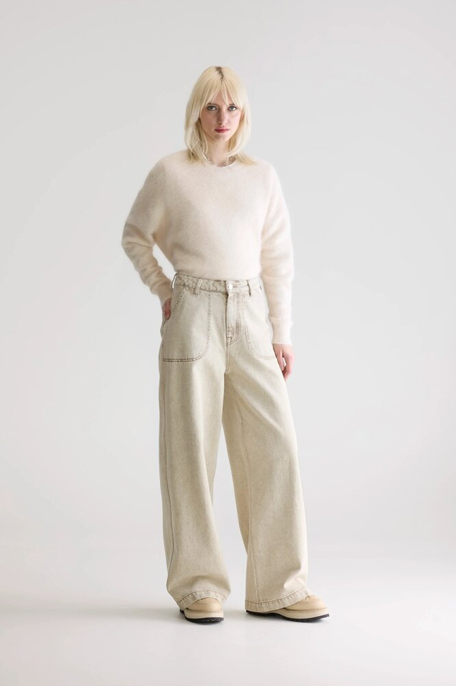 Beige wide leg jeans Petula Bellerose 