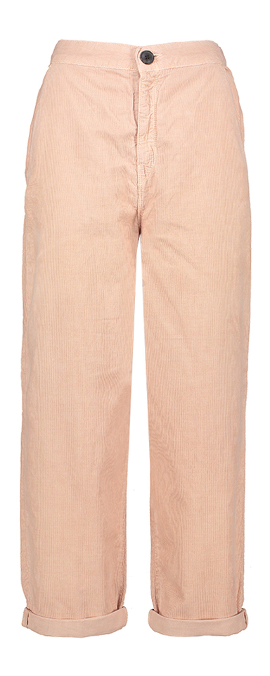 Roze lange broek met elastiek aan de achterkant relaxed fit Pasop Bellerose 
