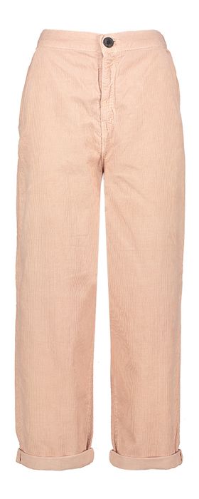 Roze lange broek met elastiek aan de achterkant relaxed fit Pasop Bellerose