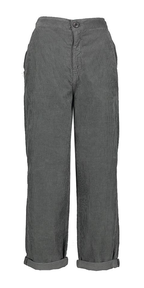 Donkergroene Rib fluwelen broek Bellerose