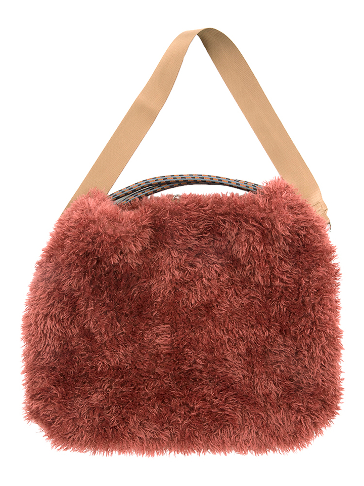 Bordeaux faux fur omkeerbare shopper Hela Bellerose