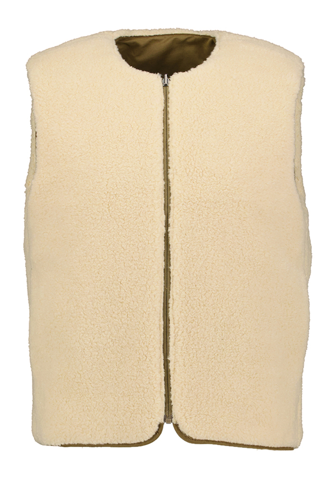 Kaki omkeerbare bodywarmer Hocho Bellerose 