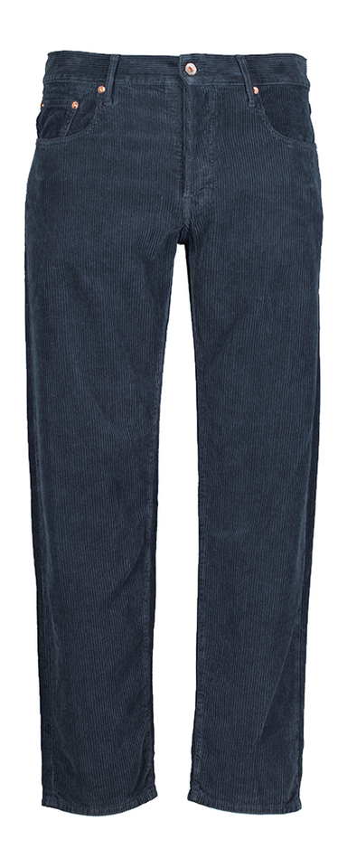 Donkerblauwe ribfluwelen broek Bellerose