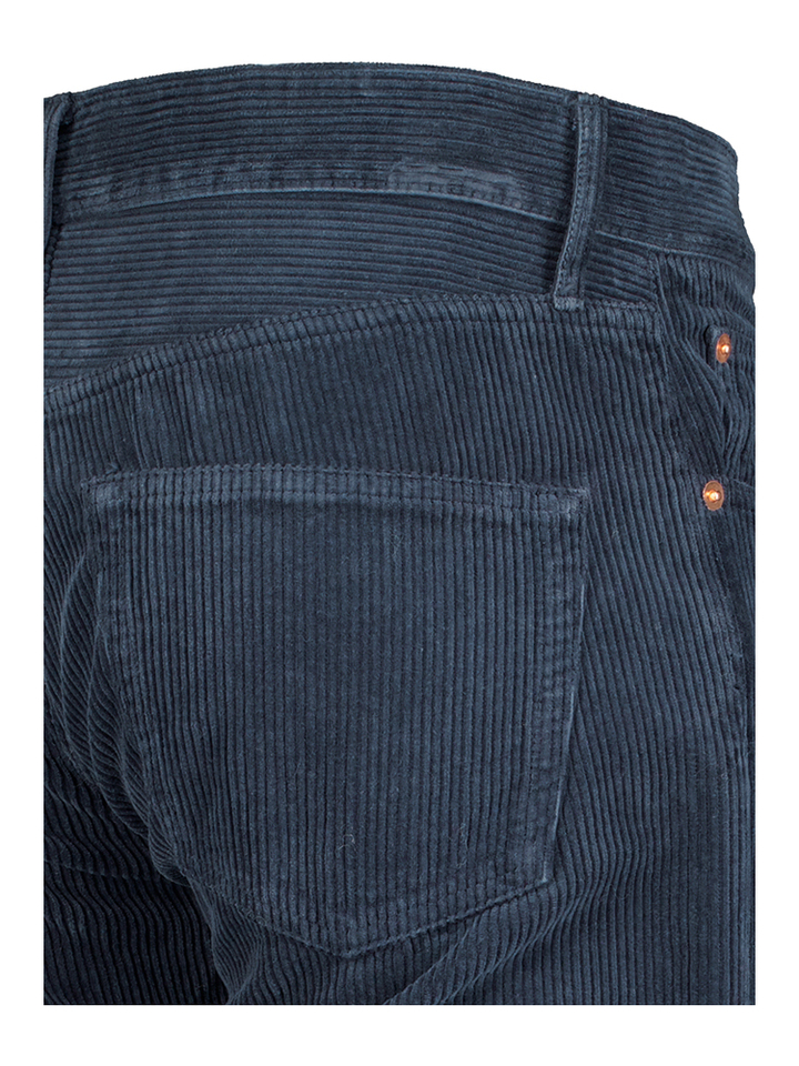 Donkerblauwe ribfluwelen broek Bellerose