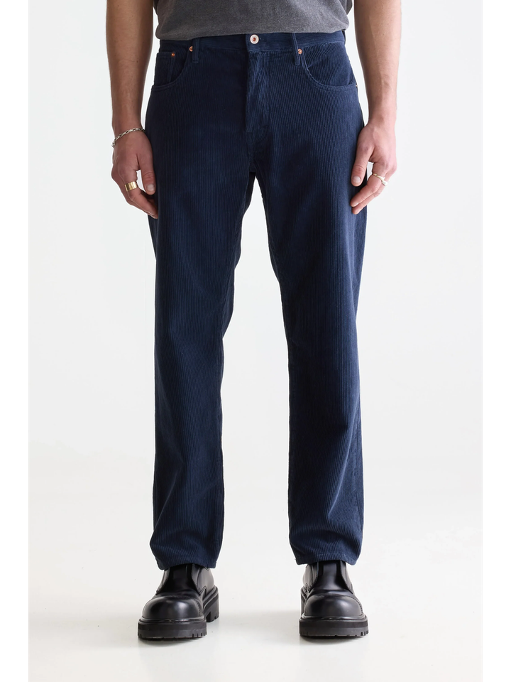 Donkerblauwe ribfluwelen broek Bellerose