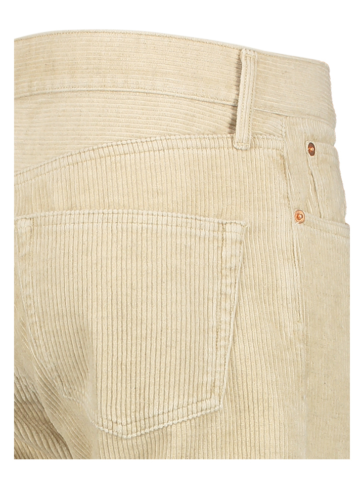 Beige dad fit broek in ribfluweel Percey Bellerose 