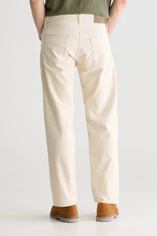 Beige dad fit broek in ribfluweel Percey Bellerose 