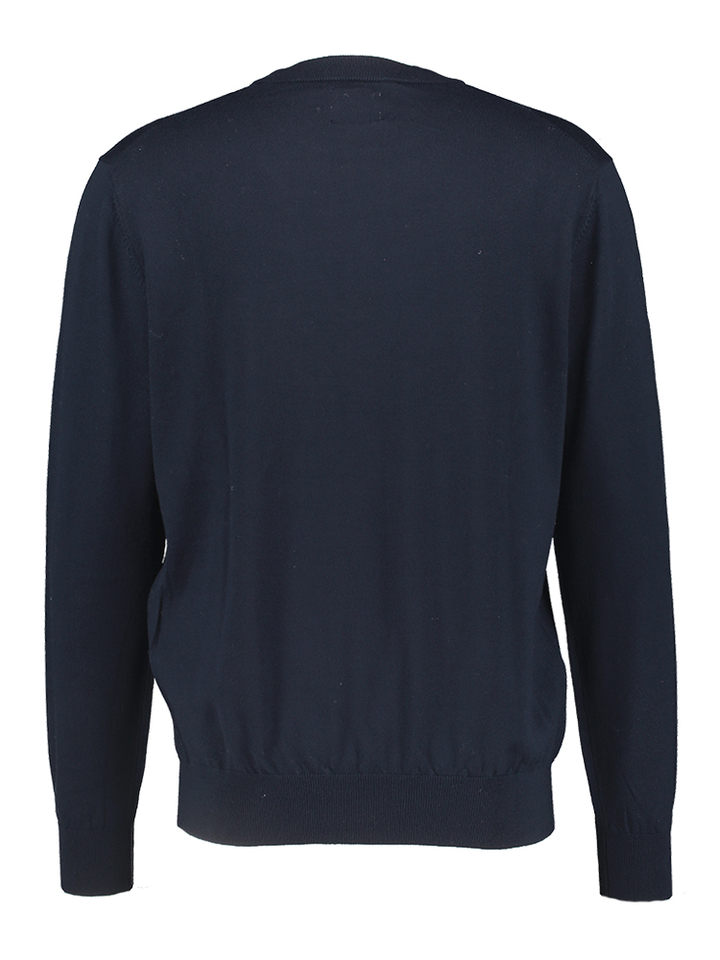 Donkerblauwe trui met ronde hals en lange mouwen Bellerose 