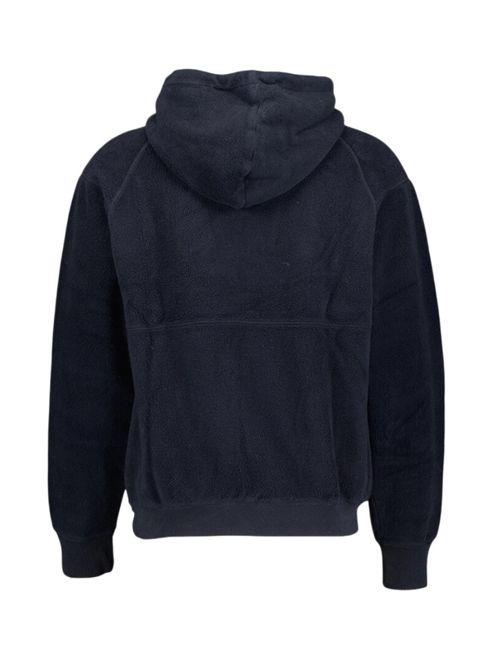 Donkerblauwe losse fleece hoodie met kap Mattisse Bellerose