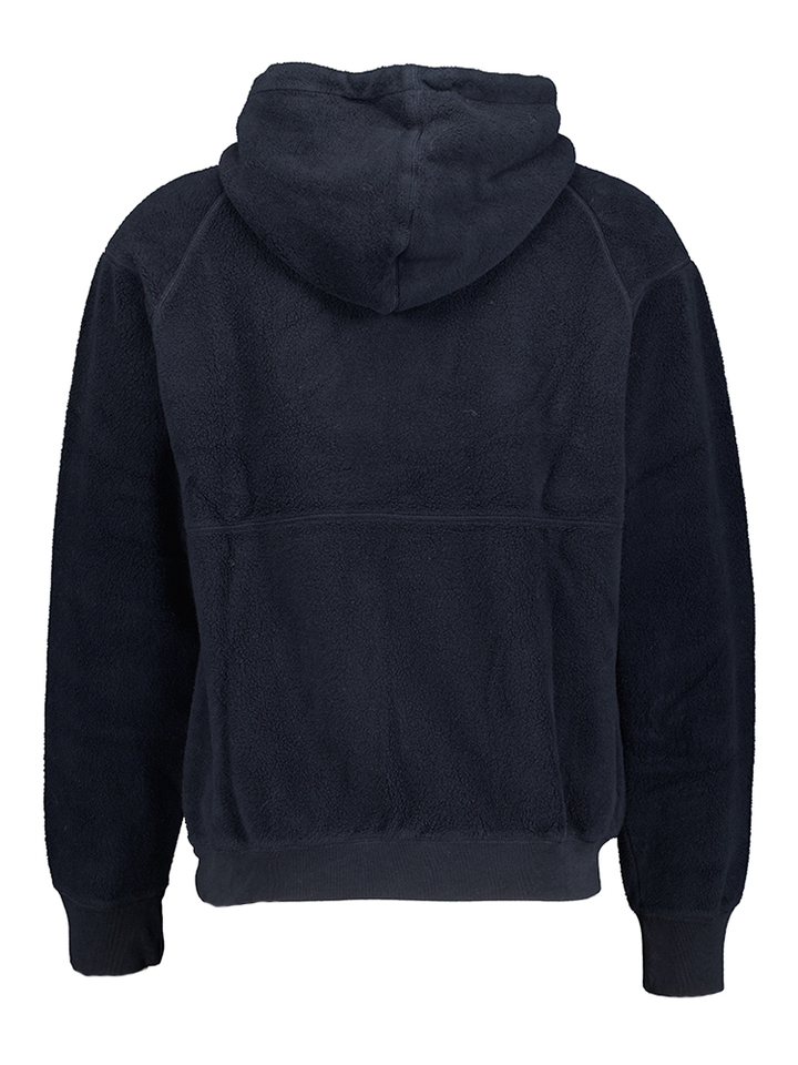 Donkerblauwe losse fleece hoodie met kap Mattisse Bellerose