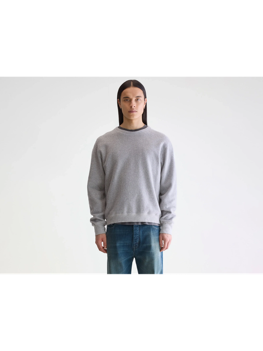 Grijze katoenen sweater in fleece stof Bellerose